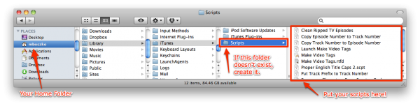 Finder window ~/Library/iTunes/Scripts/