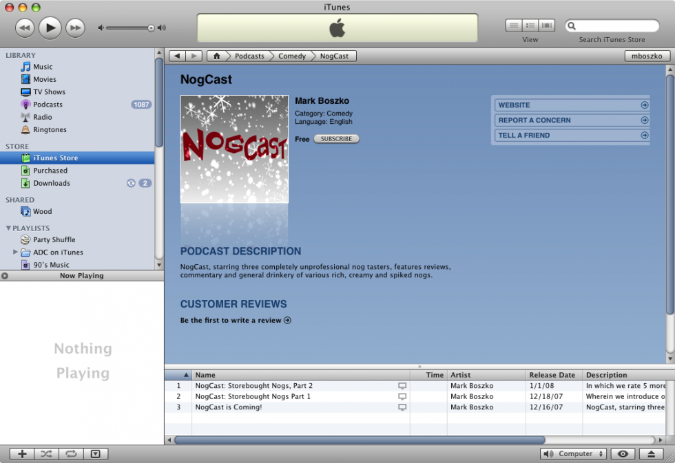 NogCast on iTunes