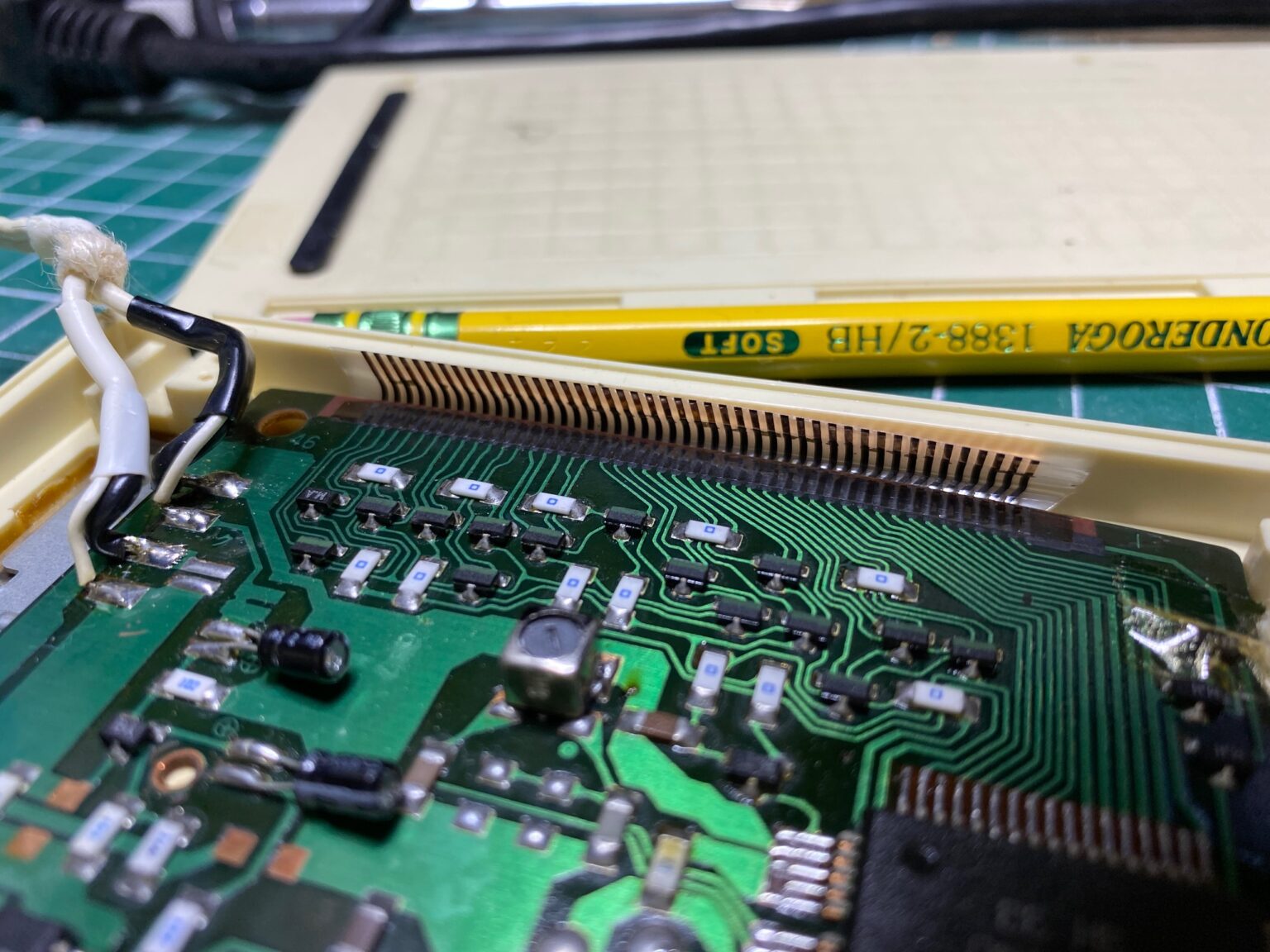 The foil connector has lifted from the PCB
